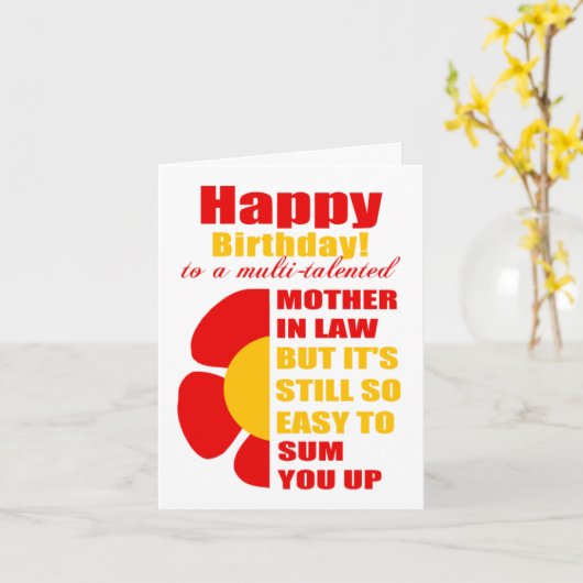 誕生日の母 カード (黄色い花)