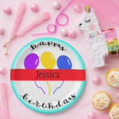 誕生日の気球の紙皿 ペーパープレート (パーティー)