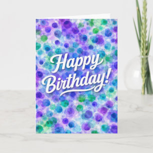 誕生日の水彩画 カード