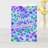 誕生日の水彩画 カード (黄色い花)