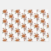 誕生日の水彩花柄包装紙シート ラッピングペーパーシート (正面2)