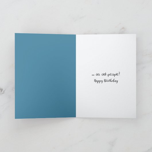 誕生日の水着の老婦人 カード (内部)