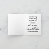 誕生日の泡 カード (内部)