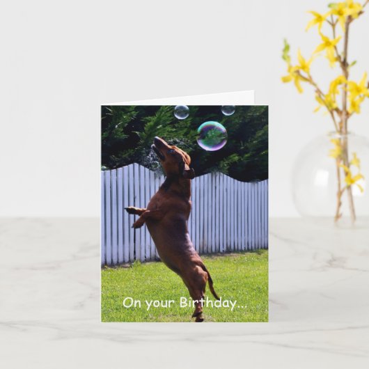 誕生日の泡 カード (黄色い花)