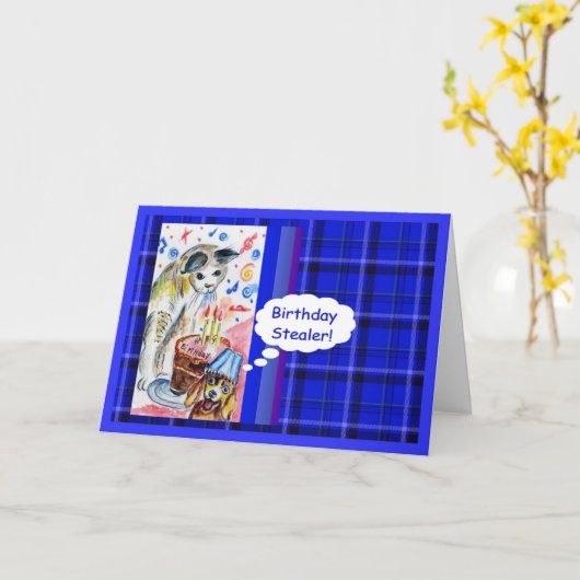 誕生日の泥棒 カード (黄色い花)