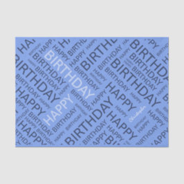 誕生日の活字パーソナライズされた 薄葉紙