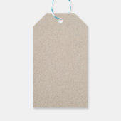 誕生日の浜辺の裸足の足跡 ギフトタグ (裏面)