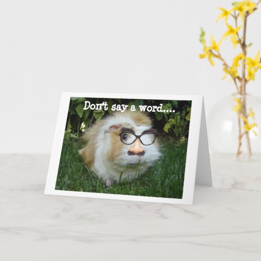 誕生日の準備ができて変装したパーティーの菌 カード (黄色い花)