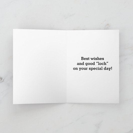 誕生日の漫画のネス湖モンスターのおもしろいな願い カード (内部)