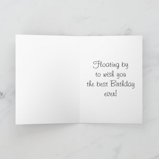 誕生日の熱気の気球 カード (内部)