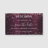 誕生日の熱烈な輝きのマグネットを保存 (正面)