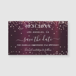 誕生日の熱烈な輝きのマグネットを保存