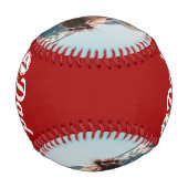 誕生日の父の日から子供からパパ写真 野球ボール (裏面)