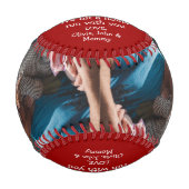 誕生日の父の日から子供からパパ写真 野球ボール (正面)