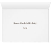 誕生日の猫、ケーキ、風船をパステルカラーカードに (内部横(下))