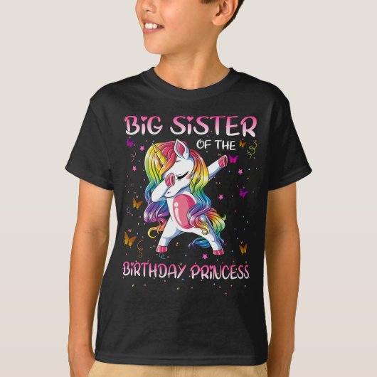 誕生日の王女ユニコーン・ダブの大きな妹 Tシャツ (正面)