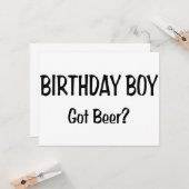 誕生日の男の子によって得られるビール カード (正面/裏面インサイチュ)