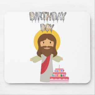 誕生日の男の子のクリスマス マウスパッド