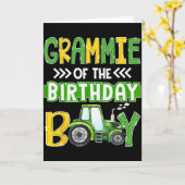 誕生日の男の子のグラミー  トラクター 農業用トラックF カード (黄色い花)