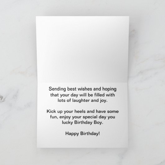 誕生日の男の子のハッピーバースデー カード (内部)