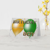 誕生日の男の子のハッピーバースデー カード (黄色い花)