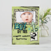 誕生日の男の子のパーティーの招待 招待状 (スタンド正面)