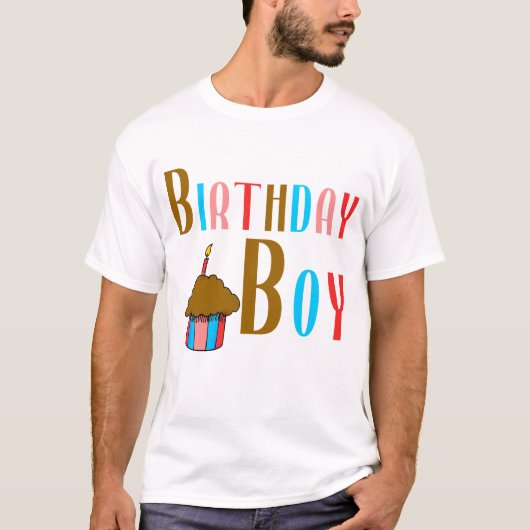 誕生日の男の子の多彩プロダクト Tシャツ (正面)