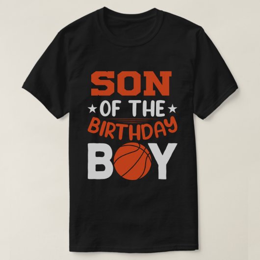 誕生日の男の子の息子のバスケットボール Tシャツ (デザイン正面)