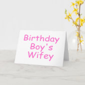 誕生日の男の子のWifey カード (黄色い花)