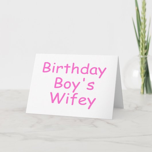 誕生日の男の子のWifey カード (正面)