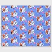 誕生日の男の子または女の子の年齢6のてんとう虫の包装紙 ラッピングペーパー (フラット)