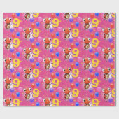 誕生日の男の子または女の子の年齢9のてんとう虫の包装紙 ラッピングペーパー (フラット)