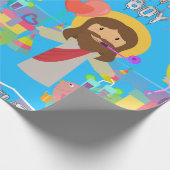 誕生日の男の子イエスクリスマス ラッピングペーパー (角)