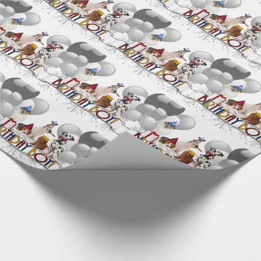 誕生日の男の子パック(気球つき) ラッピングペーパー (角)