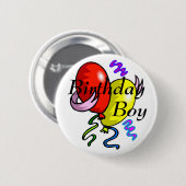 誕生日の男の子ボタン 缶バッジ (正面&裏面)