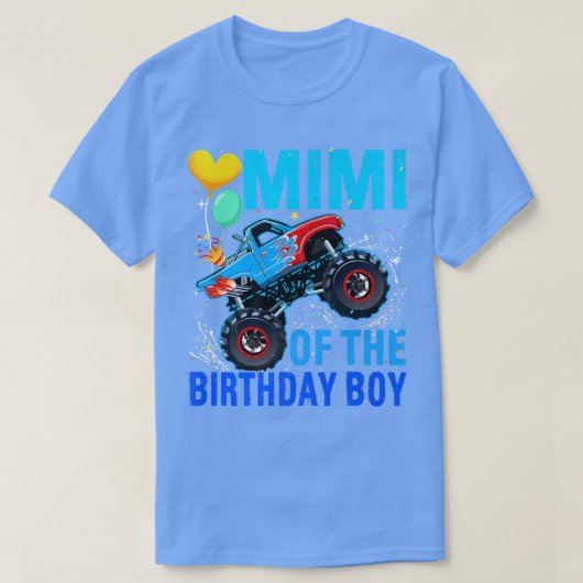 誕生日の男の子レーシングモンスタートラックファミミのミミ Tシャツ (デザイン正面)
