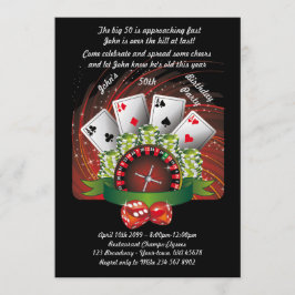 誕生日の男の年齢、ポーカー、ギャンブル、カジノ 招待状