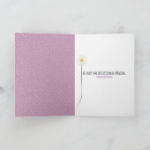 誕生日の白いペルシャ猫とデイジー カード (内部)