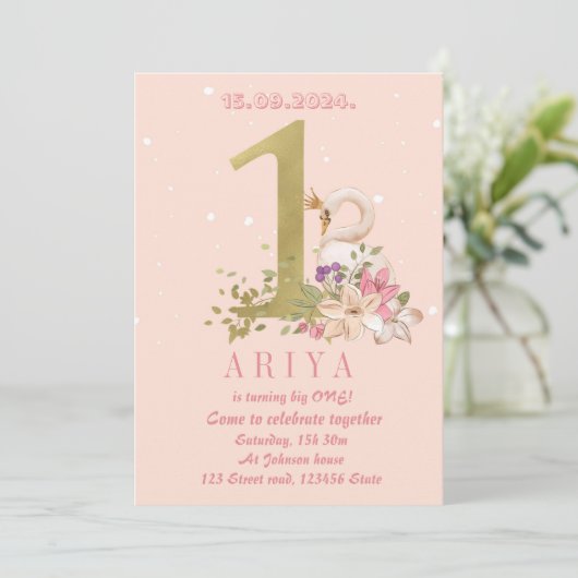 誕生日の白鳥 招待状 (スタンド正面)