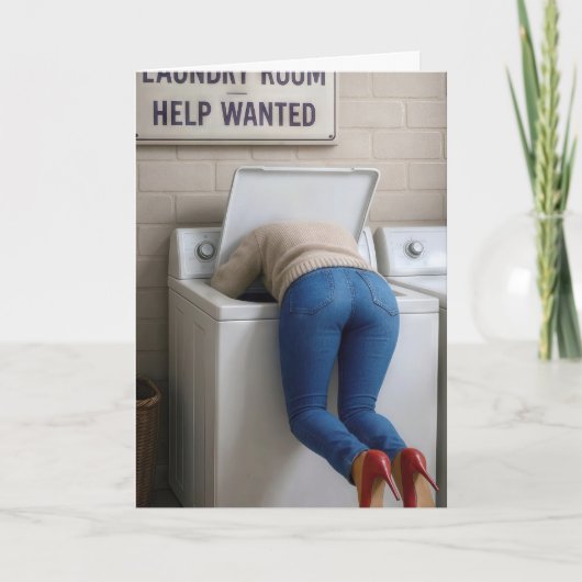 誕生日の短い女性が頭の先に座金で カード (正面)