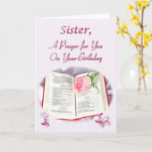 誕生日の祈りの言葉 カード (黄色い花)