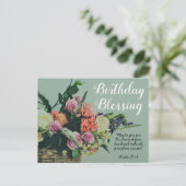 誕生日の祝福 ポストカード 詩篇20:4 (スタンド正面)