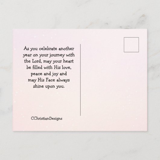 誕生日の祝福 ヨセブ 6:24 主があなたを祝福してください ポストカード (裏面)