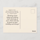 「誕生日の祝福　聖書の詩篇　祈り　クリスチャン」 ポストカード (裏面)