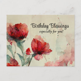 「誕生日の祝福　聖書の詩篇　祈り　クリスチャン」 ポストカード