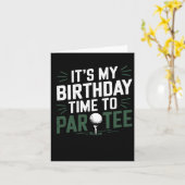 誕生日の私の時間はゴルフパーティー ゴルファー カード (黄色い花)
