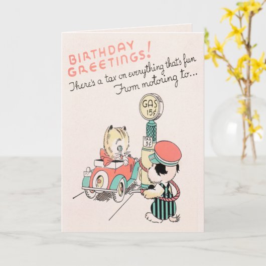 誕生日の税 カード (黄色い花)