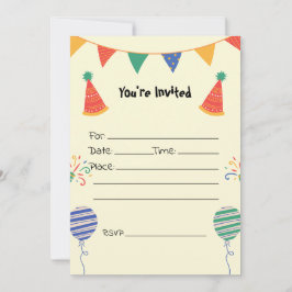 誕生日の空白の招待状 招待状