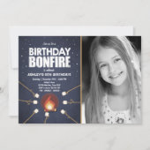 誕生日の篝火のCampoutのCookoutのパーティの招待状 招待状 (正面)