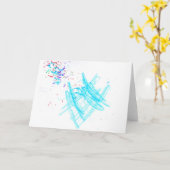 誕生日の紙吹雪(ブランク) カード (黄色い花)